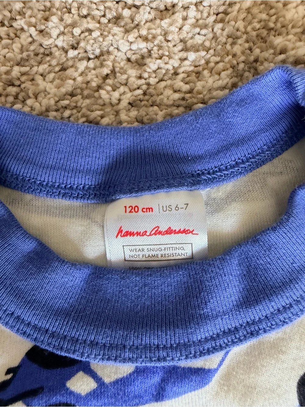 Hanna Andersson Blue Race Car Pajama Set / Short Sleeve Tee & Shorts